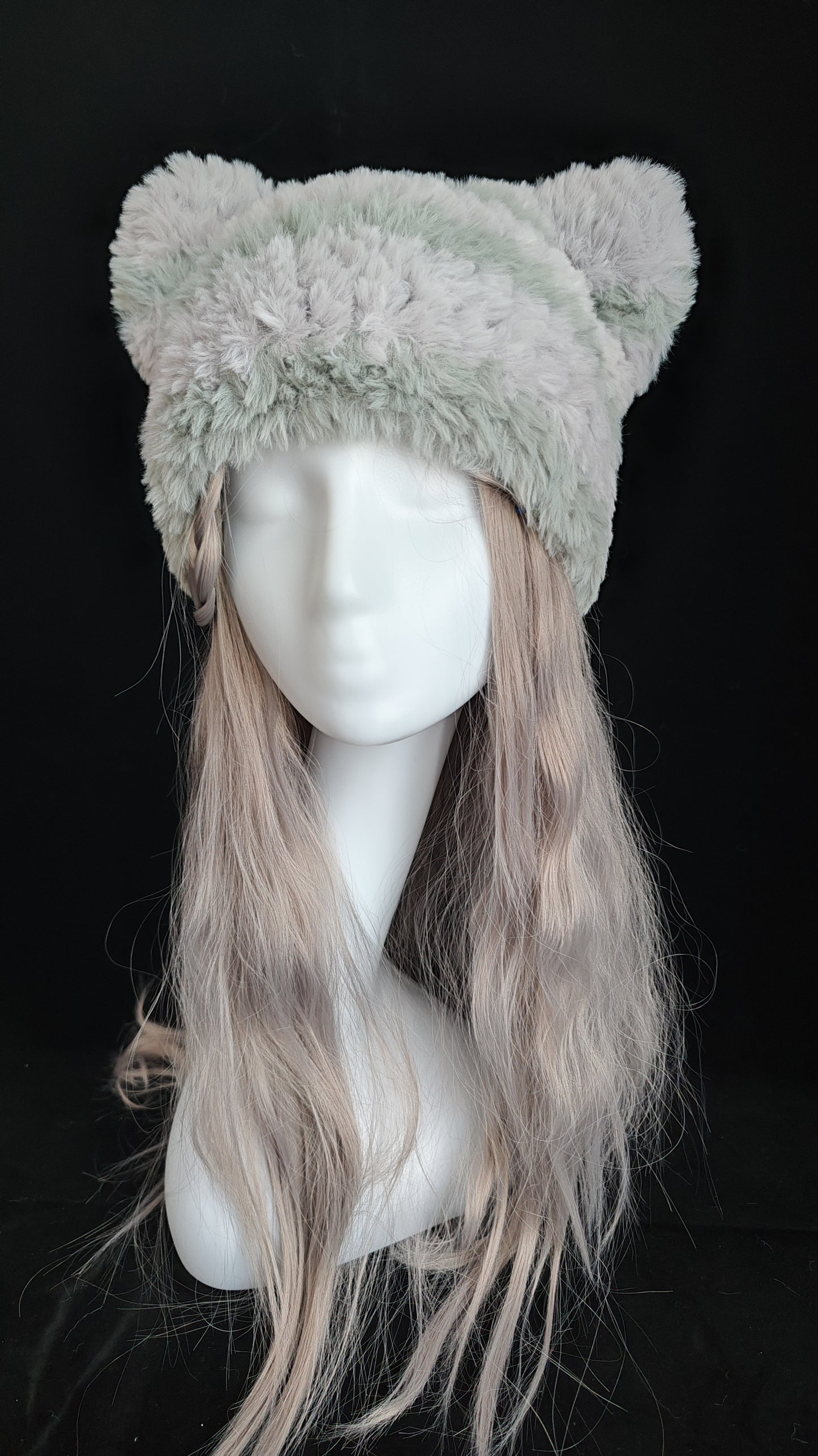 Gray Teddy Bear Hat β Handmade Fluffy Crochet Beanie