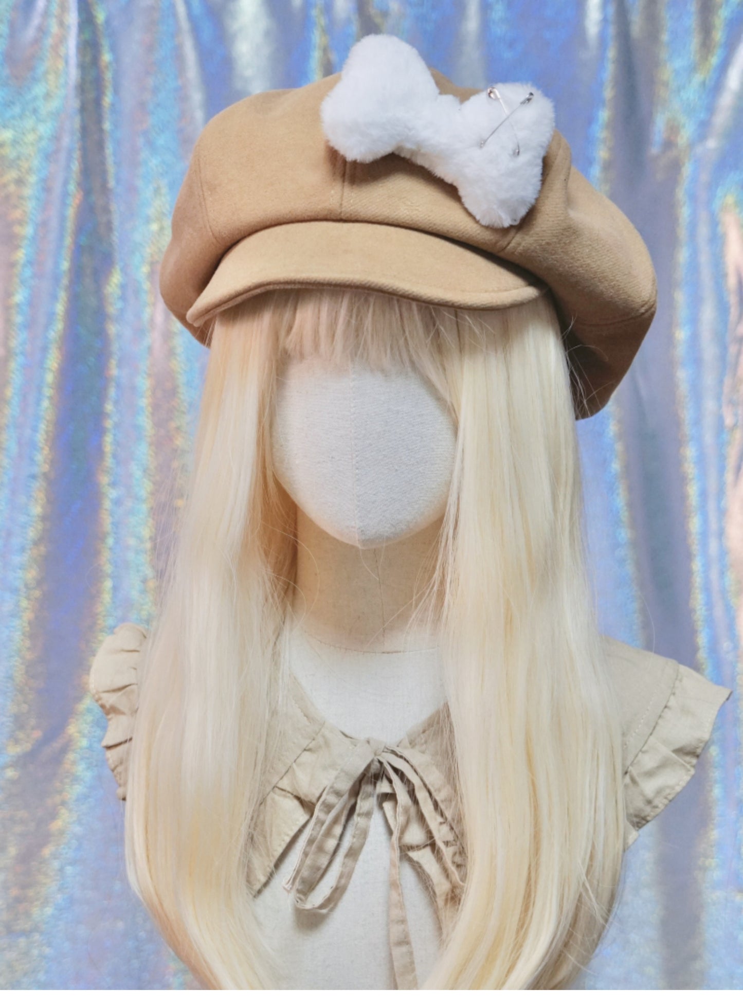 Plush Bone Cloud Beret
