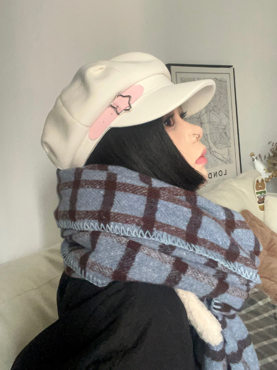 Star Metal Buckle Painter Beret