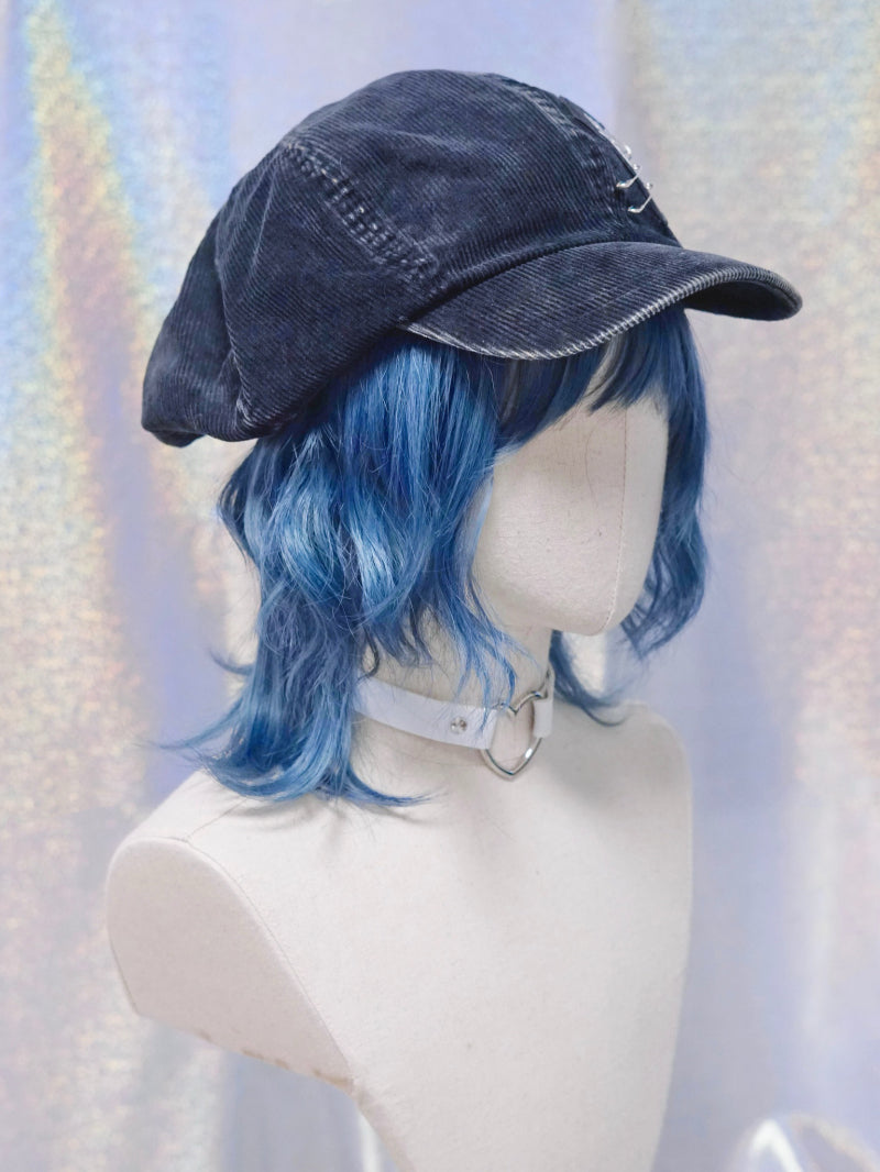 Handmade Love Pin Corduroy Cloud Beret
