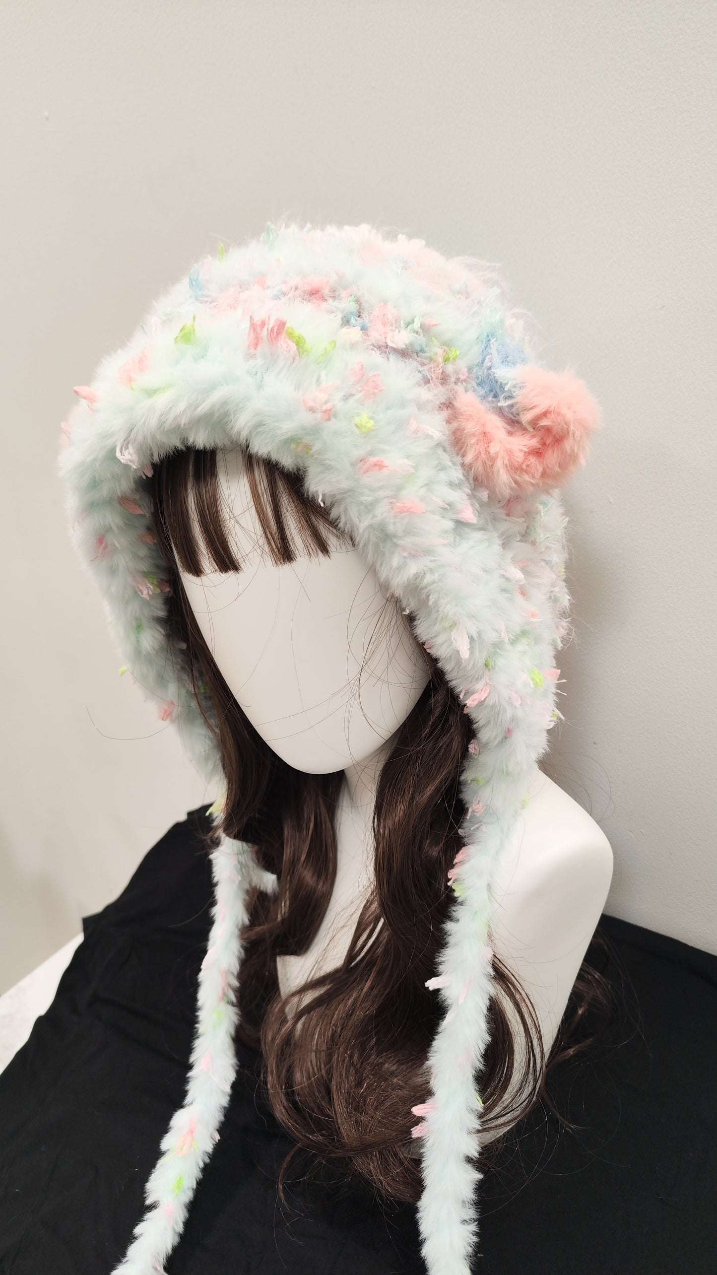 “Little Lamb” Handmade Baby Blue Yarn Hat – Cute Sheep Beanie