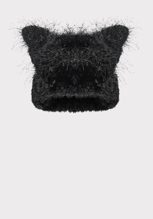 Pure Black - Cat Ear Beanie