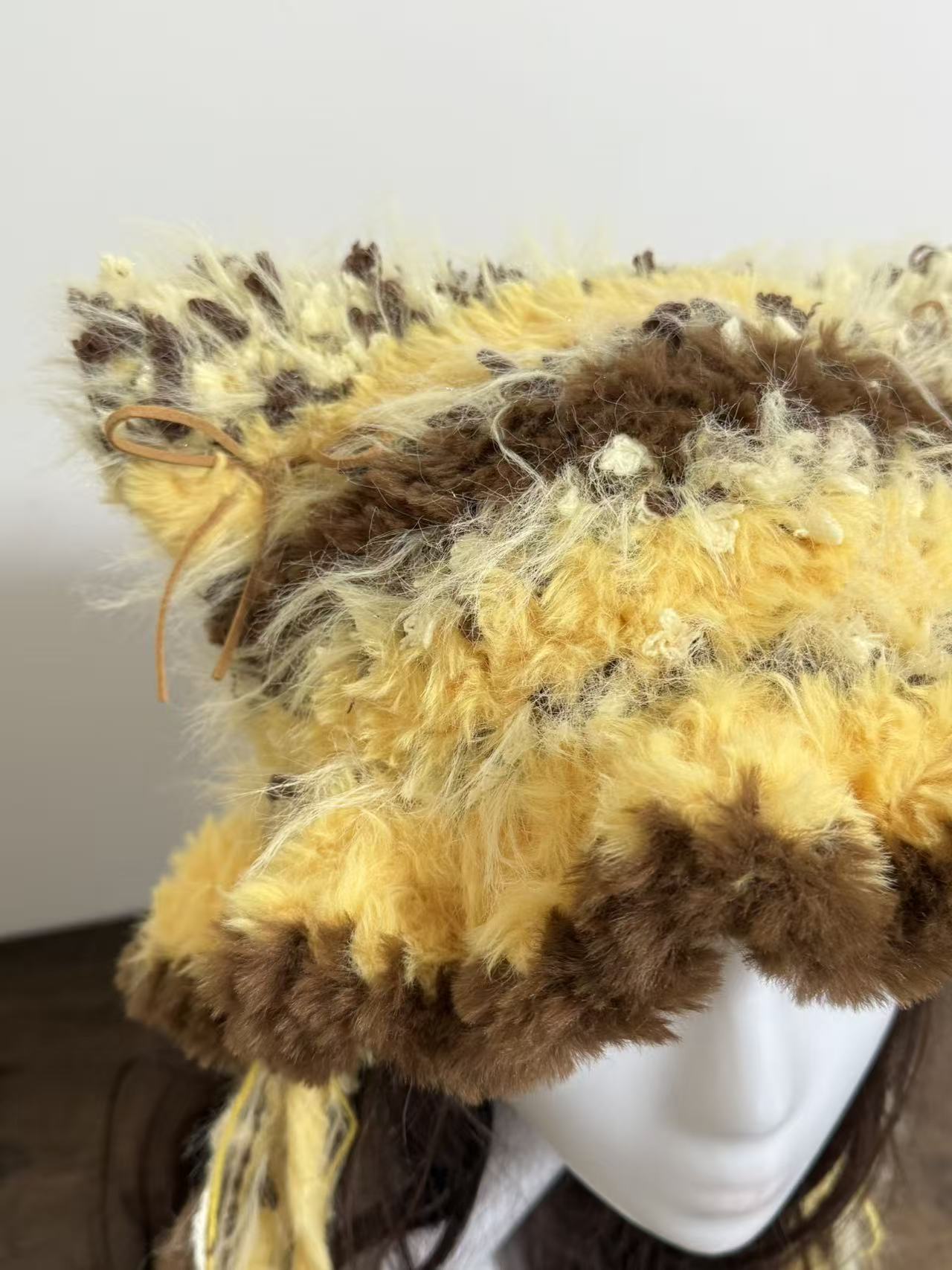 “Honey Bear” Cat Ear Jellyfish Hat – Winnie the Pooh Inspired Mixed Yarn Beanie