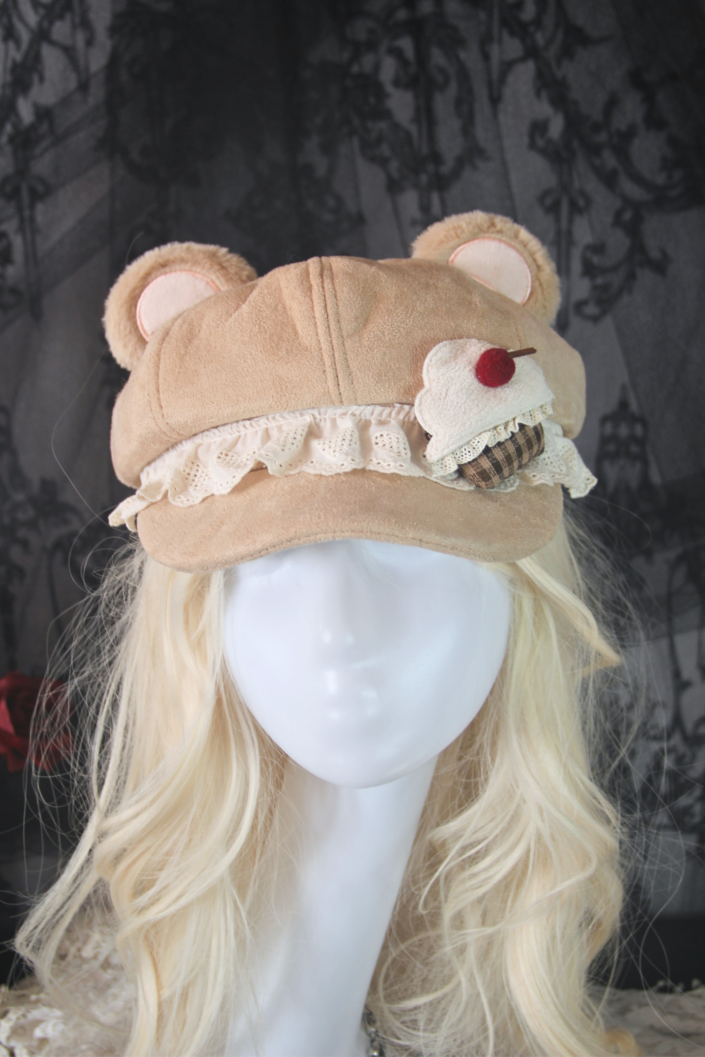 Cherry Cream Bear Cap