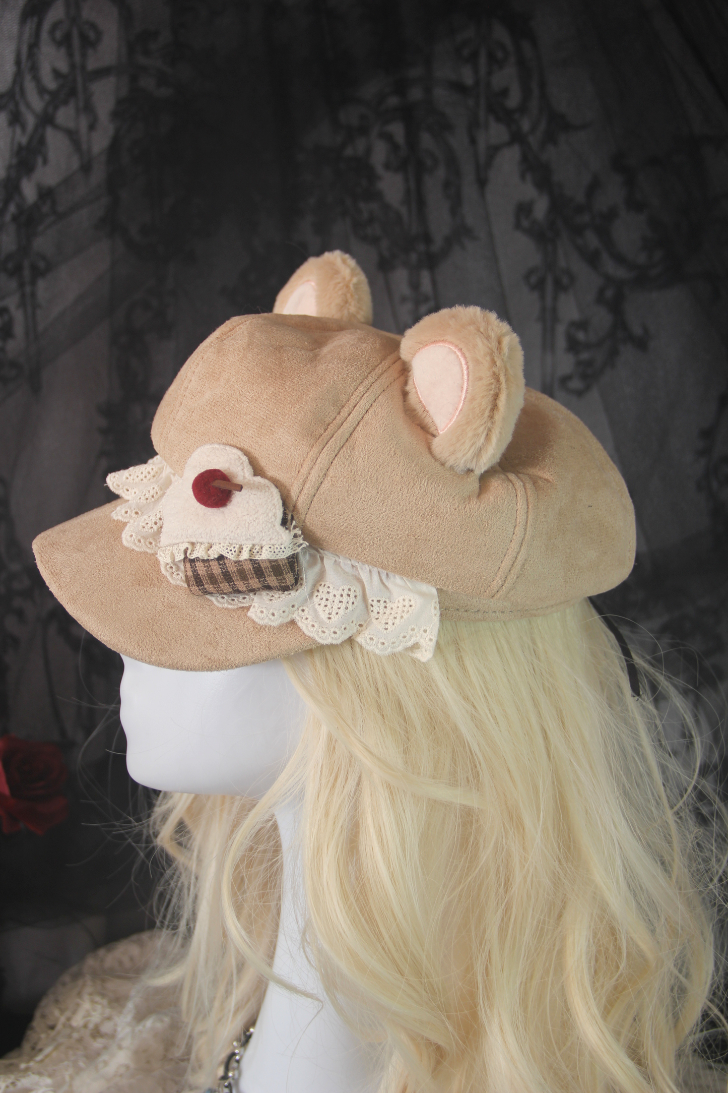 Cherry Cream Bear Cap