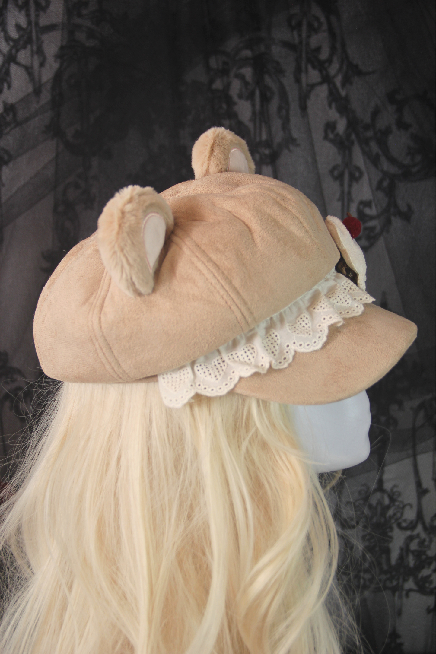 Cherry Cream Bear Cap