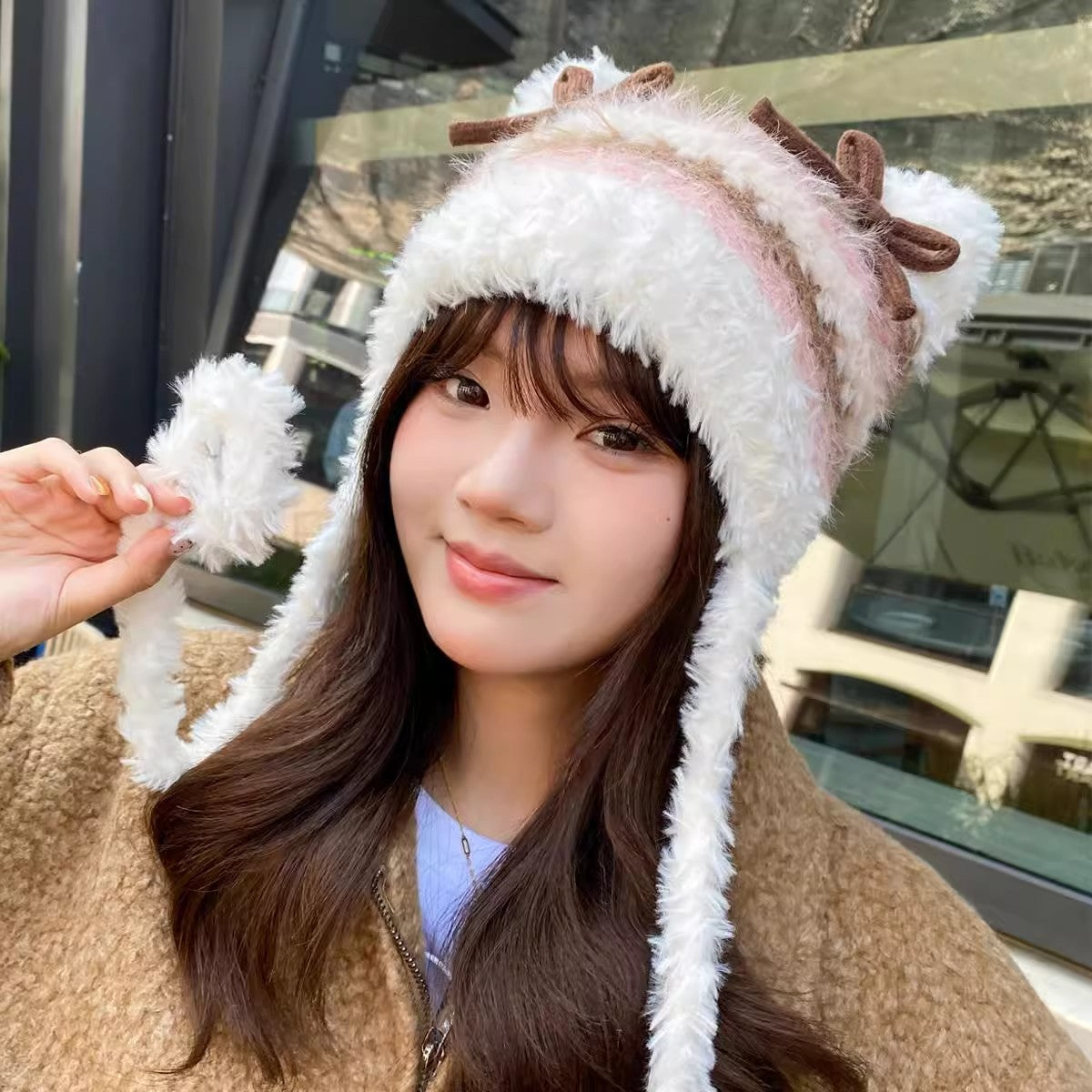 Cute Bear Ears Bow Beanie