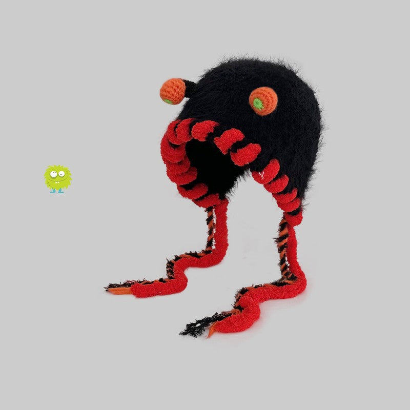 Cute Monster Plush Knit Hat