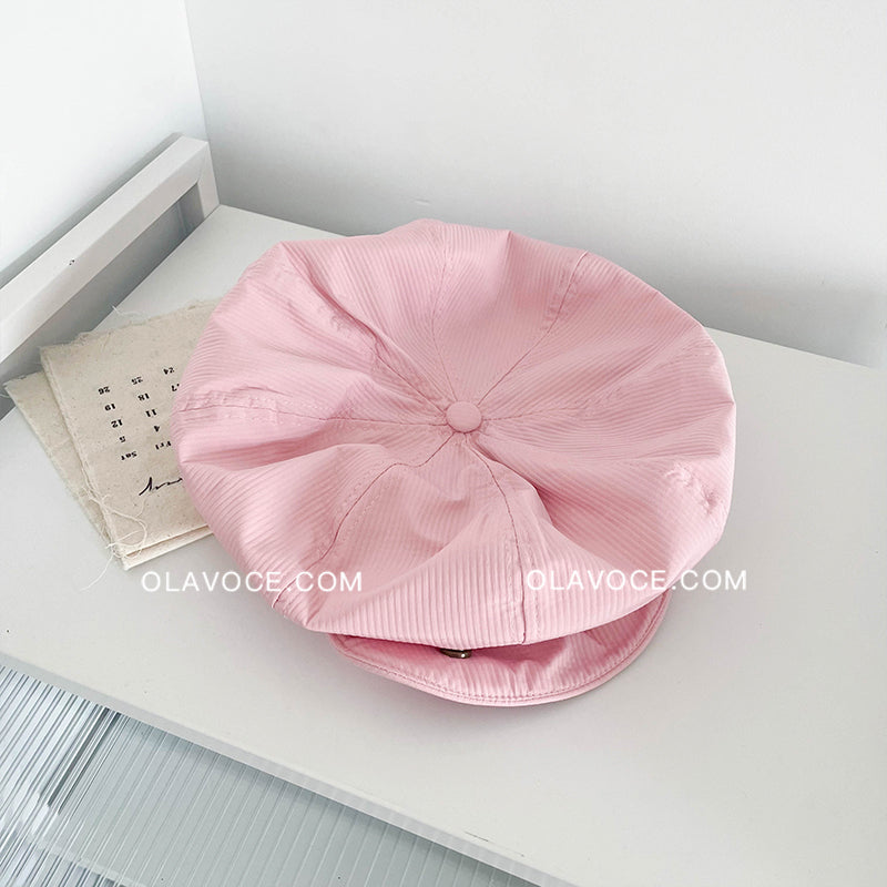 Felt Flower Cream Painter Beret