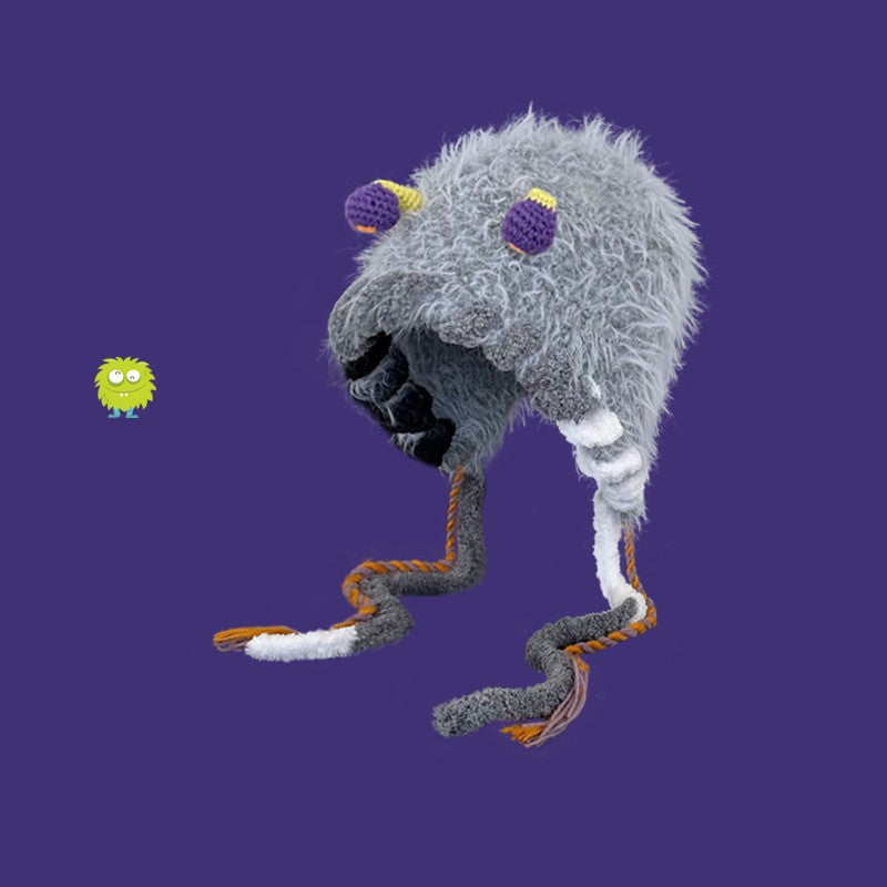 Cute Monster Plush Knit Hat