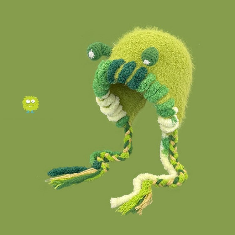 Cute Monster Plush Knit Hat