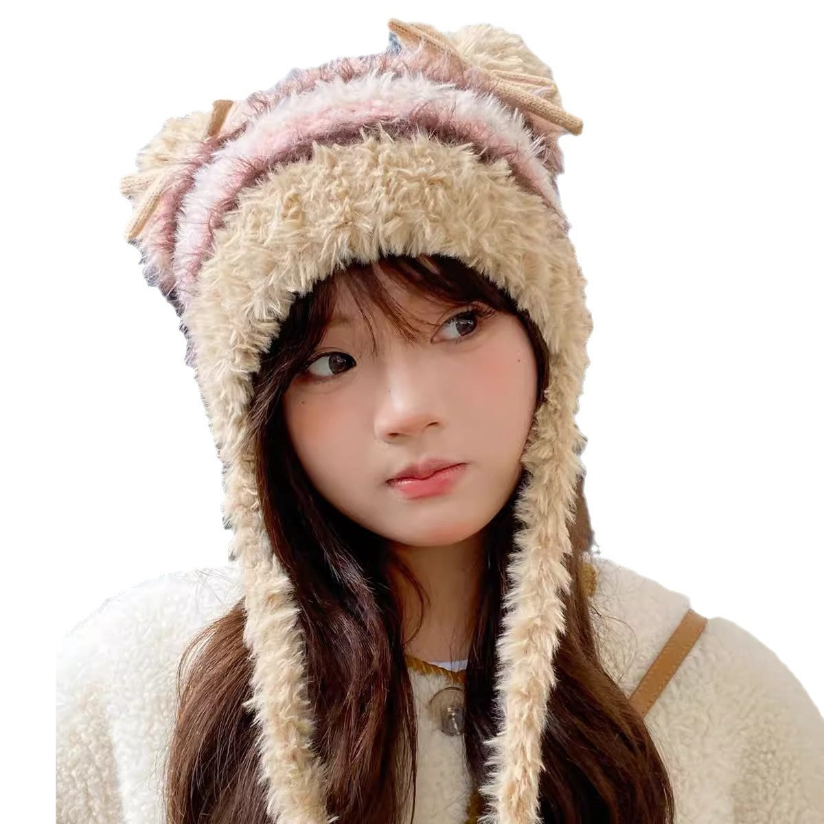 Cute Bear Ears Bow Beanie